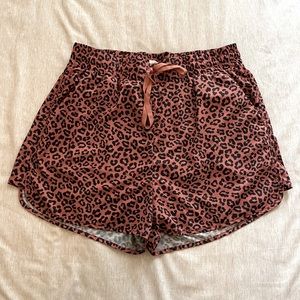 BuffBunny High Waisted Shorts Leopard Print Size Medium Like New